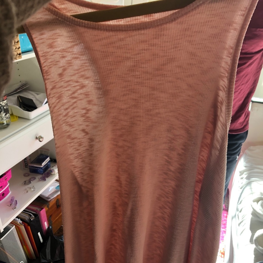 Free people pink tank top size L